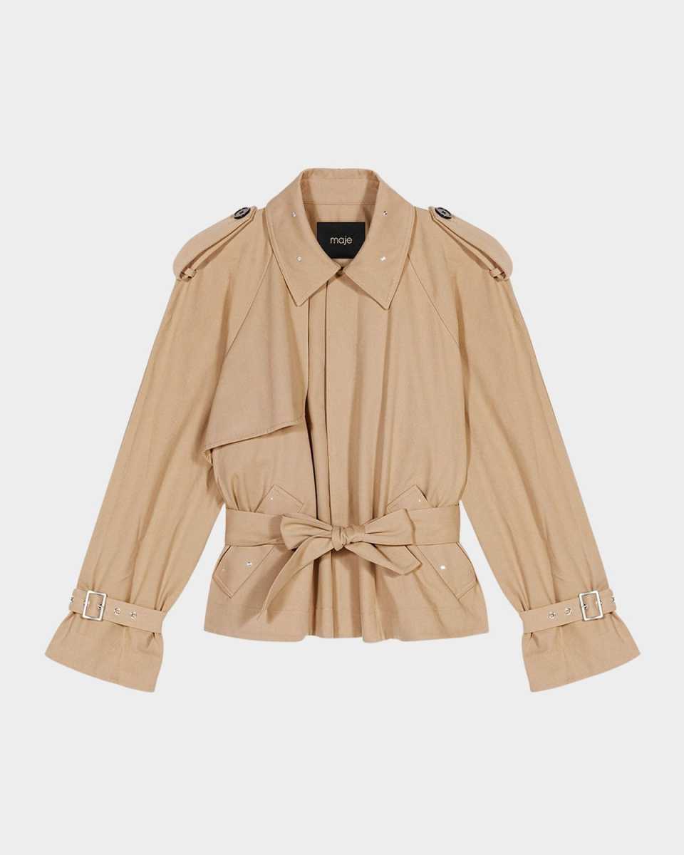 Gustuds Short Water-Repellent Trench Jacket
